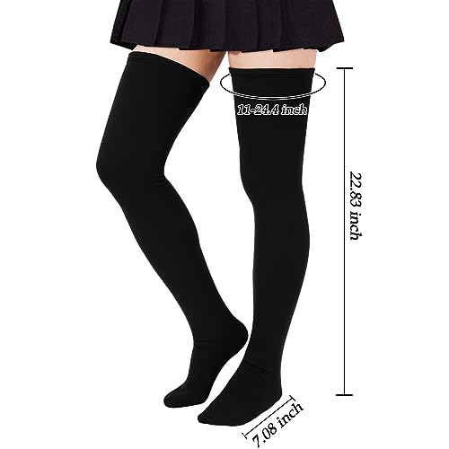 Thigh High Socks for Women Warm Thick Fleece Lined Thigh Highs Boot socks Leg Warmers2