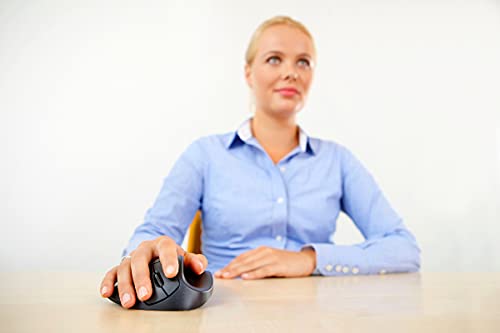 Hippus Wireless Light Click Handshoe Mouse - Small, Black Ergonomic Mouse For Right Hand - Compatible With Mac, Windows, Linux #TOP3