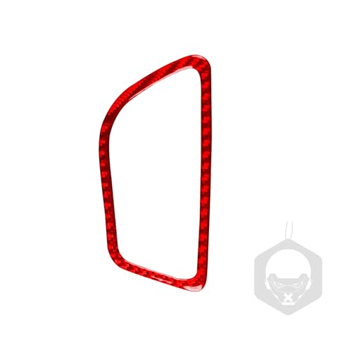 UOADA Car Rear Door Handle Premium Real Carbon Fiber Sticker Decal Compatible with Hyundai Veloster 2012 2013 2014 2015 2016 2017 Red Accessories