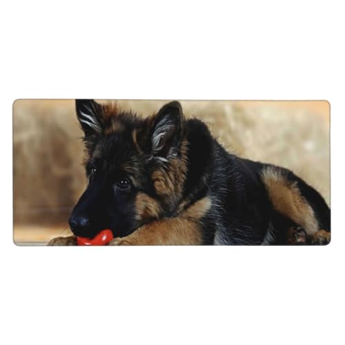 Tapis de souris Berger Allemand grand format 40x90cm en caoutchouc