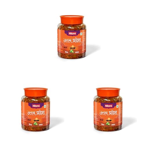 Image of Nilon's Uttam Pradesh Mixed Pickle (500g) Homemade Aachar | Spicy & Tangy Pickle in Authentic UP Style with Raw Mango, Lemon, Carrot,Mustard Oil & Spices Mixed with No Added Artificial Colour