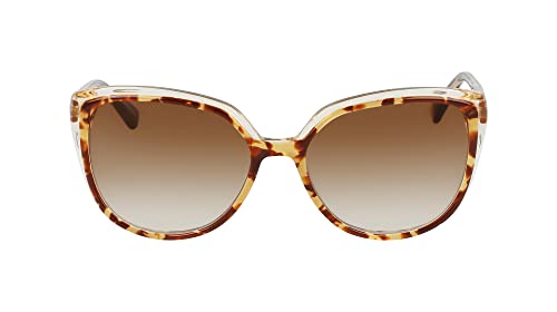 Lunettes de soleil de marque Anne Klein AK7077 rectangulaires pour femme style écaille