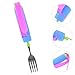 Healvian Adaptive Utensil Aid Silverware Universal Cuff Anti-Skid Cutlery Tremble Proof Fork Adaptive Fork Built Up Utensils Easy Grips Handle for Independent Eating
