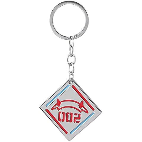 retsamradassaT Zero Two 02 002 Logo Symbol Keychain Key Ring Pendant Charm - Darling in The FRANXX Anime Cover
