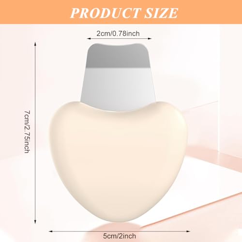 Image of MAYCREATE Black Head Remover Tool for Face, Stainless Steel Blackhead Removal Tool Extractor White Heads Removal Face Scraper with Heart-shaped Handle Curved Facial Skin Scrubber for Deep Cleansing