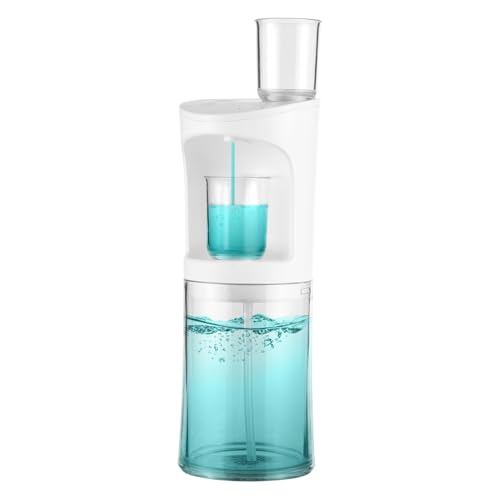 Denash Automatic Mouth Wash Dispenser,18 FL.OZ Touchless Mouth Wash Machine with 2 Magnetic Cups, USB Rechargeable Mouthwash Dispenser for Home