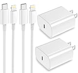 【Apple MFi Certified】 iPhone Fast Charger 20W PD USB C Wall Charger 2-Pack 6FT Cable Fasting Charging Adapter Compatible with iPhone 13 Pro/12/12 Mini/12 Pro Max/11 Pro Max/XS Max/XS/XR/X/8Plus-D