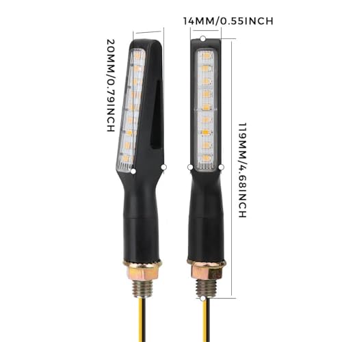 Clignotants de moto indicateurs signal lampe ambre etanches - 7