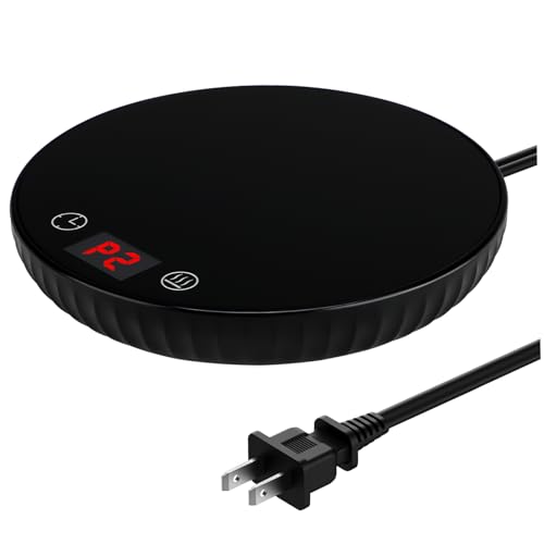 Cabilock Coffee Cup Heating Mat Reusable Warming Coaster for Office Mug Warmer with Temperature Control Electric Cup Heating Coaster for Daily Use Portable Drink