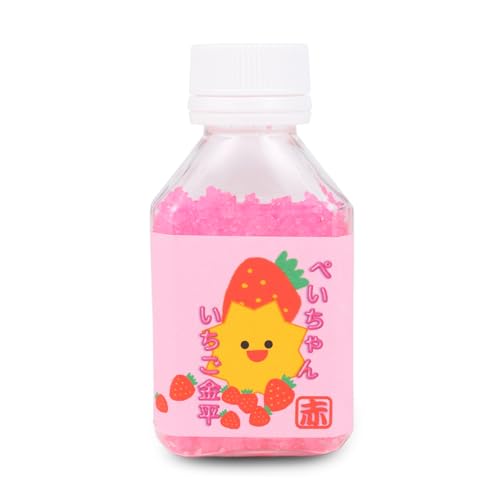 Konpeito Japanese Traditional Sugar Confections in Mini Bottle Strawberry Flavor Estala