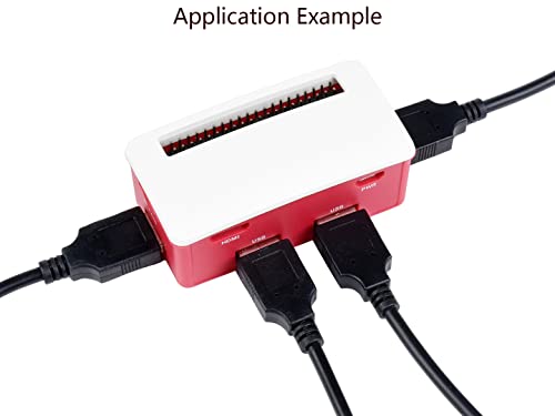 Hub USB Raspberry Pi Zero 4 ports USB 2.0 multi-usage avec boîtier ABS rigide