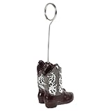 Diseño creativo: el clip de fotos de botas de vaquero occidentales agrega un toque a su escritorio con su forma de bota de vaquero, soporte de mesa de notas, soporte de imágenes