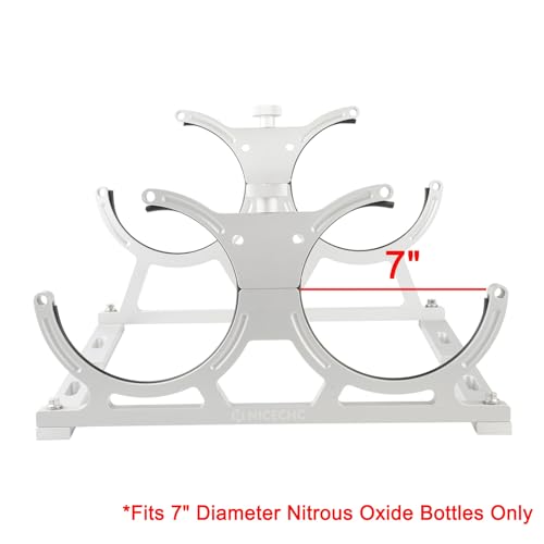 Bevinsee BEVINSEE9021167506[US] 7 Inch Nitrous Oxide Nos Dual Bottle Holder Bracket Billet Aluminum thumb #7