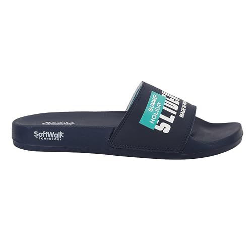 Image of WELCOME Soft Men's Slippers /Sliders with Cushion FootBed for Adult | Comfortable & Light Weight | Stylish & Anti-Skid | Waterproof & Regular Flip Flops for Gents /Boys