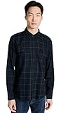 PAIGE mens Everett Long Sleeve Button Down Shirt, Infinite Nights, Medium US