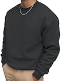 Sailwind Men's Midweight Fashion Clothing Winter Apparel Fall Oversized Sweatshirts Warm Old Money Pullovers Dark Gray