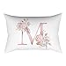 GOKOMO Lettere in Polvere Oro Rosa Cuscino Decorativo per Bambini in Camera da Letto per Bambini Federa per Cuscino 30x50cm(M,30x50cm)
