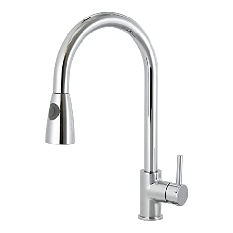 BATHWEST Brass Kitchen Tap with Pull Out Spray Cover