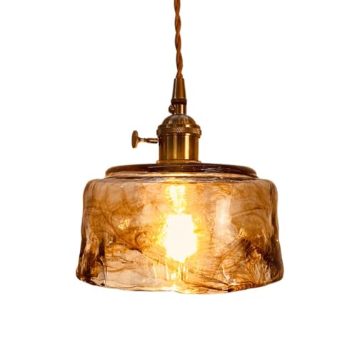 Lámpara colgante de vidrio retro E27 para iluminar el balcón y el pasillo de casa