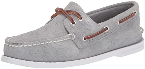 Sperry mens Authentic Original 2-eye Boat Shoe, Grey Suede, 10.5 US