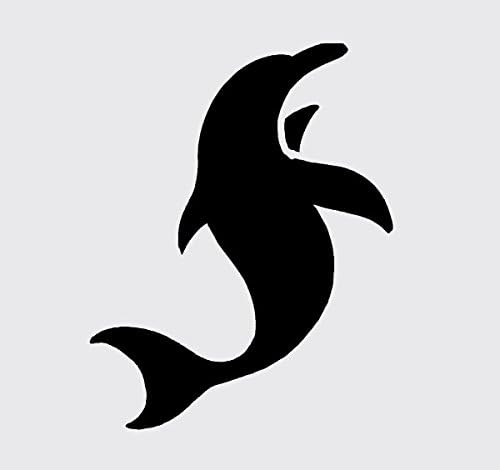 Amazon Co Jp エアブラシ ボディージュエリー ヘナタトゥー用ステンシル イルカ H 8cm 服 ファッション小物