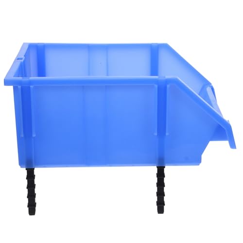 SEWACC Caja de Almacenamiento Plástica Multicompartimental para Herramientas y Accesorios Diseño Color Azul para Taller y Oficina