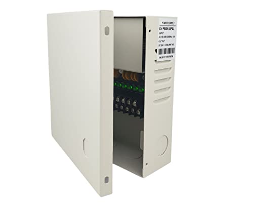 EVERTECH 12 V DC 5 A - Compact CCTV Power Supply Box - 9 Channel Metal Enclosure, PTC Fuse Protection, AC Plug in for AHD, TVI, CVI and Analog Security Cameras. - Thumbnail 3