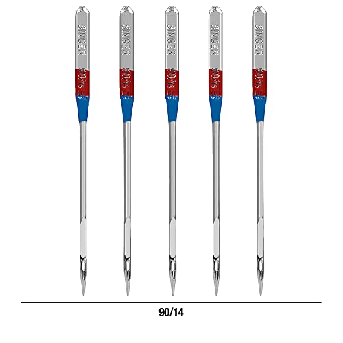 SINGER 04736 Sewing Machine Needles, 5-Pack, 90/14