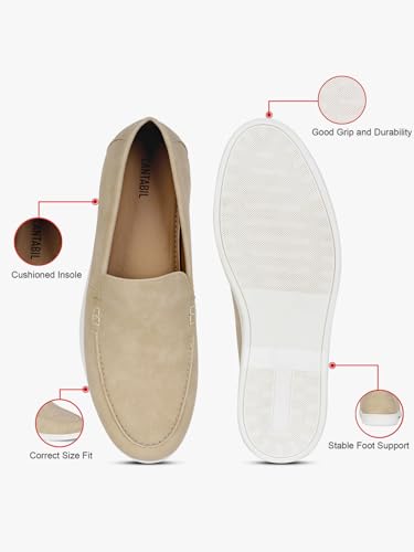 Image of Cantabil Casual Loafers Shoes for Men l Lightweight & Comfortable with Cushioned Insole PU Upper TPR Sole Lace-Up on Closure (P MFTW00139)