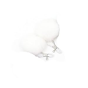 Wiftms Nippelklemmen Sex Erotiek SM pluche borstklem schaamlippen clips borststimulatoren klem fetisch dames vrouwen bedboeien tepel accessoires seksspeeltje instelbaar (wit)