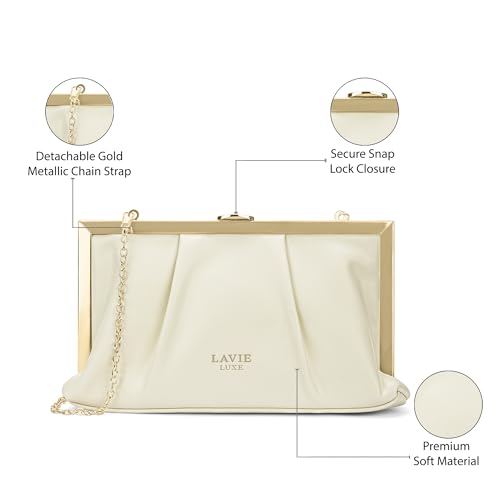 Image of Lavie Luxe Women's Pleatz25 Framed Clutch | Ladies purse | Gift For Women