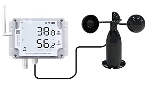 Image of Ubibot GS1-AETH1RS + Wind Speed Sensor Probe Bundle Ethernet Thermometer Hygrometer, WiFi Temperature Humidity Sensor, Digital Temperature Data Logger, Free App Email Alert(2.4GHz WiFi & RJ45 Ethernet
