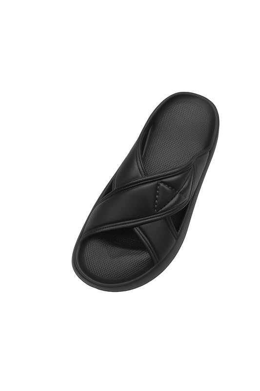 Echo Men Sliders Soft EVA Cross-Strap Slip-On Sandals Lightweight Comfortable Anti-Skid Sole for Indoor Outdoor Use-image-13