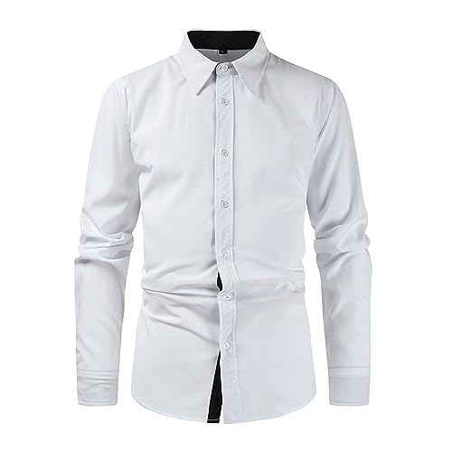 Chemise Homme Business Blanche Slim Fit en Taille XXL pour Mariage