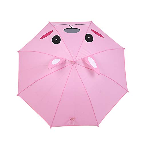 ANUFER Kids 3D Animated One Piece Coverall Rain Suit Reflective Hooded Raincoat with Umbrella 3-10 Years4