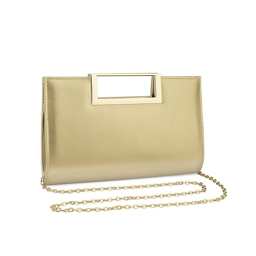 Pochette en cuir femme avec fermeture magnétique pour événement formel et fête