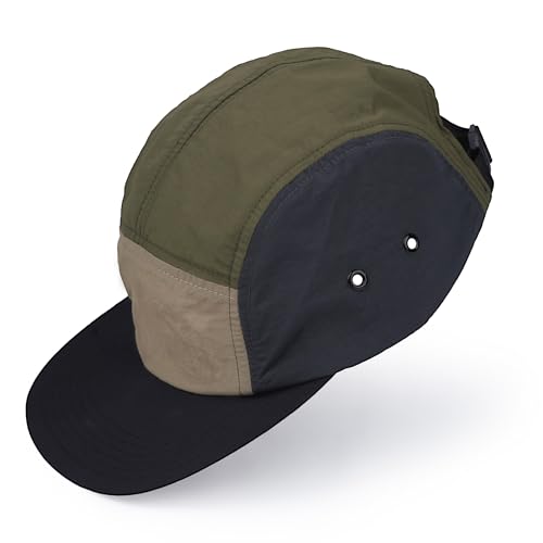 CLAPE 5 Panel Hat for Men, Curved Brim UPF50+ Sun Hats Quick Dry Outdoor Sports Running Hat Baseball Cap