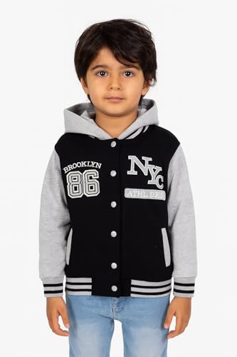 Kids Girls Boys Baseball NYC Athletic Hooded Jacket Varsity Hoodie Age 5-13 Year2