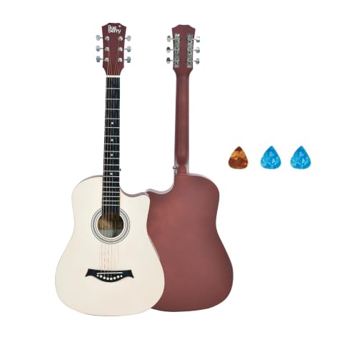 Image of BLUEBERRY B-38CM Matte Finish Natural Acoustic Guitar Kit, 38 Inch - Engineering Wood & Carbon Fiber Body, ABS Bridge & Fretboard, 3 Picks Included