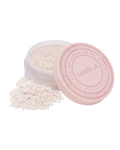 NABLA Close-Up Baking & Setting Powder, Cipria in polvere libera traslucida ideale per tutti gli incarnati - 30 g / 1.06 oz.