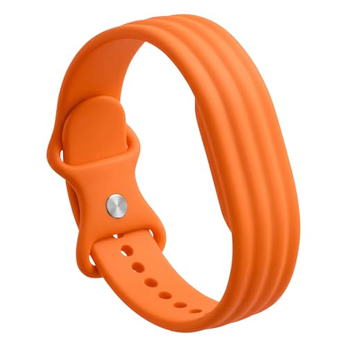[SHIKELANG] �����o���h Google Fitbit Air �Ή� �����x���g �ւ��x���g �V���R���� �X�|�[�c�o���h �ւ��X�g���b�v �_�炩�� �y�� ���K ��t�ȒP �������� �ʋC�� �h���� �ϋv�� �j�����p (�I�����W)