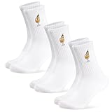 Niofind Tennissocken für Damen & Herren, Lustige Baumwoll-Sportsocken mit Aperol Motiv, 3 Paar Statement Socken mit Cocktails, Weihnachtssocken Geschenk für Männer & Frauen