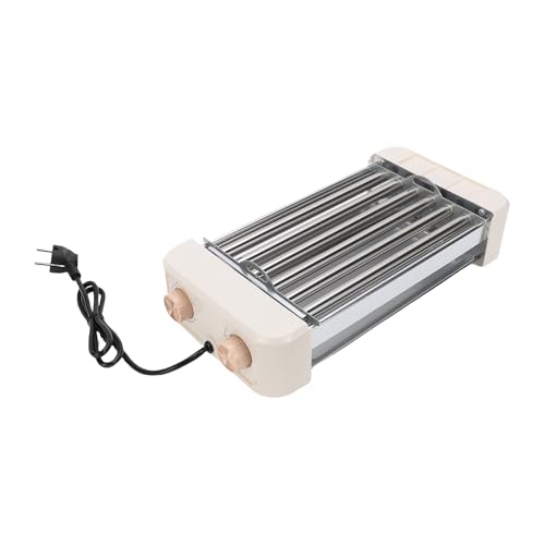 Oreilet Macchina Elettrica per Hot Dog, 6 Rulli Griglie per Interni, Hot Dog Grill Macchina per Salsicce Piastra per Barbecue per Barbecue per Feste in Famiglia, Serate Giochi, Casa