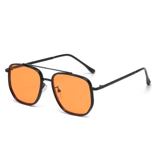 Lunettes de soleil rétro pour la conduite double barre de protection mode