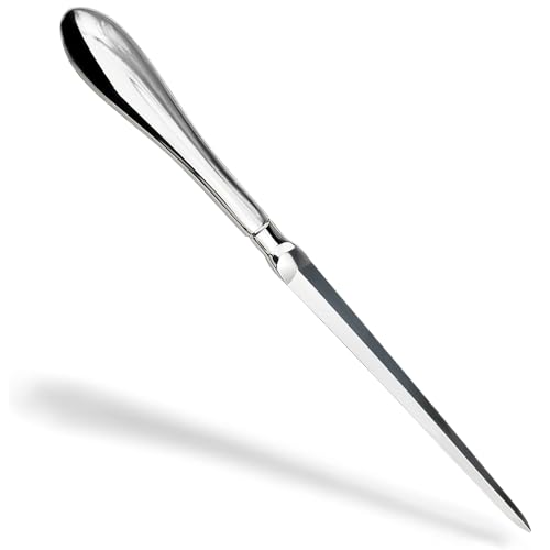 Vastarsky Letter Opener, Premium Envelope Opener Knife, Metal Office Letter Opener Envelope Slitter, Ergonomic Grip Handle Paper Cutting Tool for School Office Home Supplies