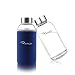 Ryaco Szklana butelka do picia Classic przenośna 360 ml bez BPA do zastosowania w podróży, butelka sportowa, butelka na wodę do zabrania ze sobą zimnych napojów, z neoprenową torebką i gąbką (szafir, 360 ml)