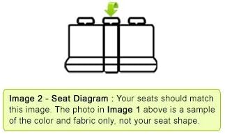 Miniatura 2 de ShearComfort Front Seats Custom Breathable Mesh Seat Covers for Ford F350 (2021-2021) in Black wTan for 402040 wFolddown Arm and 3 Adjustable