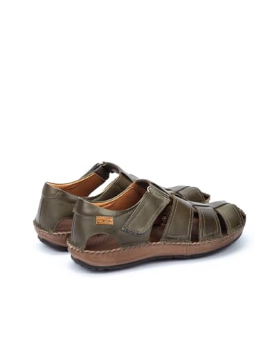 Image of PIKOLINOS Tarifa 06J-5433 Men's Sandals - Premium Calfskin Leather - Cushioned Insole, Hook & Loop Closure, Lightweight Sole - Spring and Summer Style and Comfort