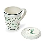 Pfaltzgraff 109B6400 Winterberry Covered Mug with Tea Infuser Dinnerware Set, 12 oz, Assorted
