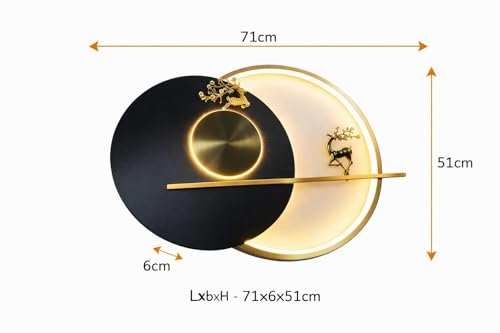 Image of blissbells Crystal Wall Light, LED Decorative Sconce (Decorative Deer & Dragon Design wall Light)